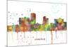 Little Rock Arkansas Skyline MCLR 1-Marlene Watson-Mounted Giclee Print