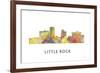 Little Rock Arkansas Skyline-Marlene Watson-Framed Giclee Print