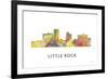 Little Rock Arkansas Skyline-Marlene Watson-Framed Giclee Print