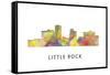 Little Rock Arkansas Skyline-Marlene Watson-Framed Stretched Canvas