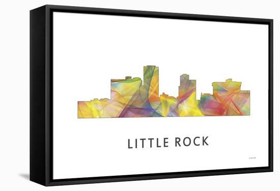 Little Rock Arkansas Skyline-Marlene Watson-Framed Stretched Canvas