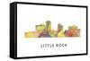 Little Rock Arkansas Skyline-Marlene Watson-Framed Stretched Canvas