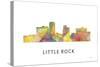 Little Rock Arkansas Skyline-Marlene Watson-Stretched Canvas