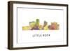 Little Rock Arkansas Skyline-Marlene Watson-Framed Giclee Print