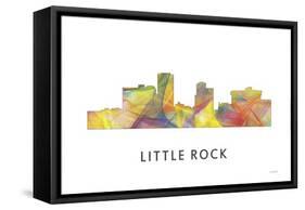 Little Rock Arkansas Skyline-Marlene Watson-Framed Stretched Canvas