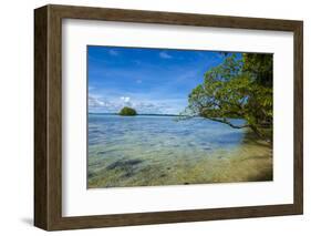 Little Rock Islet in the Famous Rock Islands, Palau, Central Pacific, Pacific-Michael Runkel-Framed Photographic Print