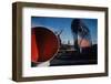 Little Rock Oil Tanker over Ship Ventilator Parts at Sun Shipbuilding and Dry Dock Co. Shipyards-Dmitri Kessel-Framed Premium Photographic Print