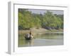 Little Rowing Boat in the Swampy Areas of the Sundarbans, UNESCO World Heritage Site, Bangladesh-Michael Runkel-Framed Photographic Print