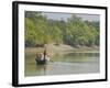 Little Rowing Boat in the Swampy Areas of the Sundarbans, UNESCO World Heritage Site, Bangladesh-Michael Runkel-Framed Photographic Print