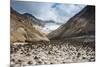 Little Sand Mounds on a Glacier Field on Mutnovsky Volcano, Kamchatka, Russia, Eurasia-Michael Runkel-Mounted Photographic Print