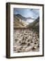 Little Sand Mounds on a Glacier Field on Mutnovsky Volcano, Kamchatka, Russia, Eurasia-Michael Runkel-Framed Photographic Print