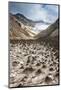 Little Sand Mounds on a Glacier Field on Mutnovsky Volcano, Kamchatka, Russia, Eurasia-Michael Runkel-Mounted Photographic Print