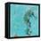 Little Seahorse Blue-Kellie Day-Framed Stretched Canvas