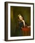 Little Seamstress, 1865 (Oil on Board)-William Powell Frith-Framed Giclee Print