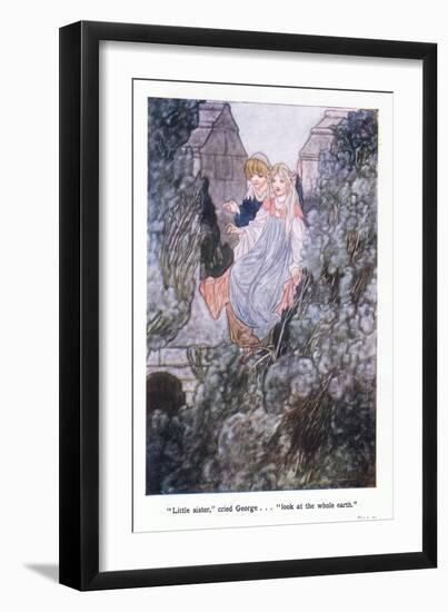 Little Sister, Cried GeorgeLook at the Whole Earth-Charles Robinson-Framed Giclee Print
