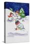 Little Snowmen Snowballing, 1996-Diane Matthes-Stretched Canvas