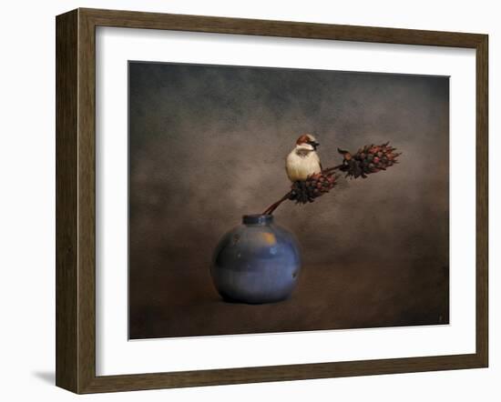 Little Sparrow Friend-Jai Johnson-Framed Giclee Print