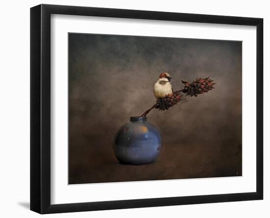 Little Sparrow Friend-Jai Johnson-Framed Giclee Print