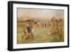 Little Spartan girls provoking boys. Around 1860-1862, Oil on canvas-Edgar Degas-Framed Giclee Print