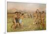 Little Spartan girls provoking boys. Around 1860-1862, Oil on canvas-Edgar Degas-Framed Giclee Print