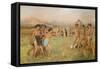 Little Spartan girls provoking boys. Around 1860-1862, Oil on canvas-Edgar Degas-Framed Stretched Canvas