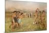 Little Spartan girls provoking boys. Around 1860-1862, Oil on canvas-Edgar Degas-Mounted Giclee Print