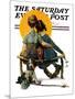 "Little Spooners" or "Sunset" Saturday Evening Post Cover, April 24,1926-Norman Rockwell-Mounted Giclee Print