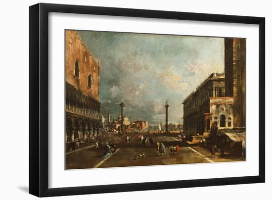 Little St Mark's Square Towards San Giorgio, Venice-Francesco Guardi-Framed Giclee Print