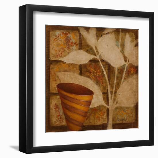 Little Striped Vase II-Lanie Loreth-Framed Art Print