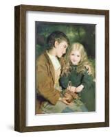 Little Sweethearts, from a Pears Annual, C.1880-null-Framed Giclee Print