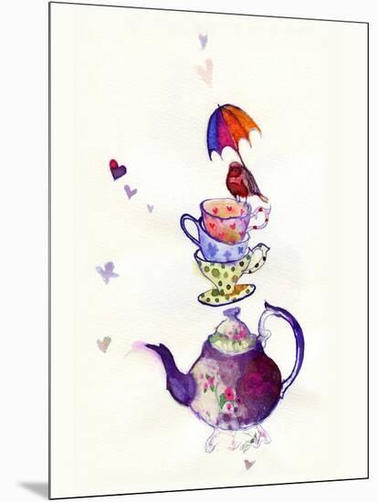 Little Tea Bird, 2015-Nancy Moniz Charalambous-Mounted Giclee Print