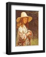 Little Timidity-Frederick Beaumont-Framed Art Print