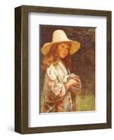 Little Timidity-Frederick Beaumont-Framed Art Print