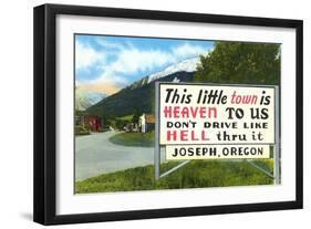 Little Town Is Heaven-null-Framed Art Print