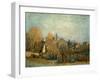 Little Town on the River Seine, 1872-Alfred Sisley-Framed Art Print