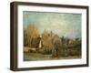 Little Town on the River Seine, 1872-Alfred Sisley-Framed Premium Giclee Print