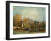 Little Town on the River Seine, 1872-Alfred Sisley-Framed Premium Giclee Print