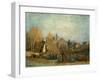 Little Town on the River Seine, 1872-Alfred Sisley-Framed Premium Giclee Print