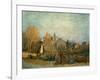 Little Town on the River Seine, 1872-Alfred Sisley-Framed Art Print