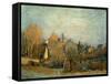 Little Town on the River Seine, 1872-Alfred Sisley-Framed Stretched Canvas