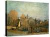 Little Town on the River Seine, 1872-Alfred Sisley-Stretched Canvas