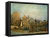 Little Town on the River Seine, 1872-Alfred Sisley-Framed Stretched Canvas
