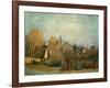 Little Town on the River Seine, 1872-Alfred Sisley-Framed Premium Giclee Print