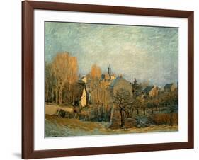 Little Town on the River Seine, 1872-Alfred Sisley-Framed Premium Giclee Print