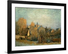 Little Town on the River Seine, 1872-Alfred Sisley-Framed Premium Giclee Print