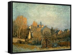 Little Town on the River Seine, 1872-Alfred Sisley-Framed Stretched Canvas
