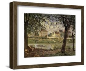 Little Town on the River Seine-Alfred Sisley-Framed Giclee Print