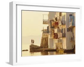 Little Venice in the Alefkandra District of Mykonos Town, Mykonos, Cyclades Islands, Greece-Lee Frost-Framed Photographic Print