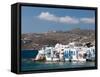 Little Venice, Mykonos Town, Chora, Mykonos, Cyclades, Greek Islands, Greece, Europe-Sergio Pitamitz-Framed Stretched Canvas