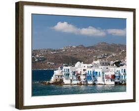 Little Venice, Mykonos Town, Chora, Mykonos, Cyclades, Greek Islands, Greece, Europe-Sergio Pitamitz-Framed Photographic Print